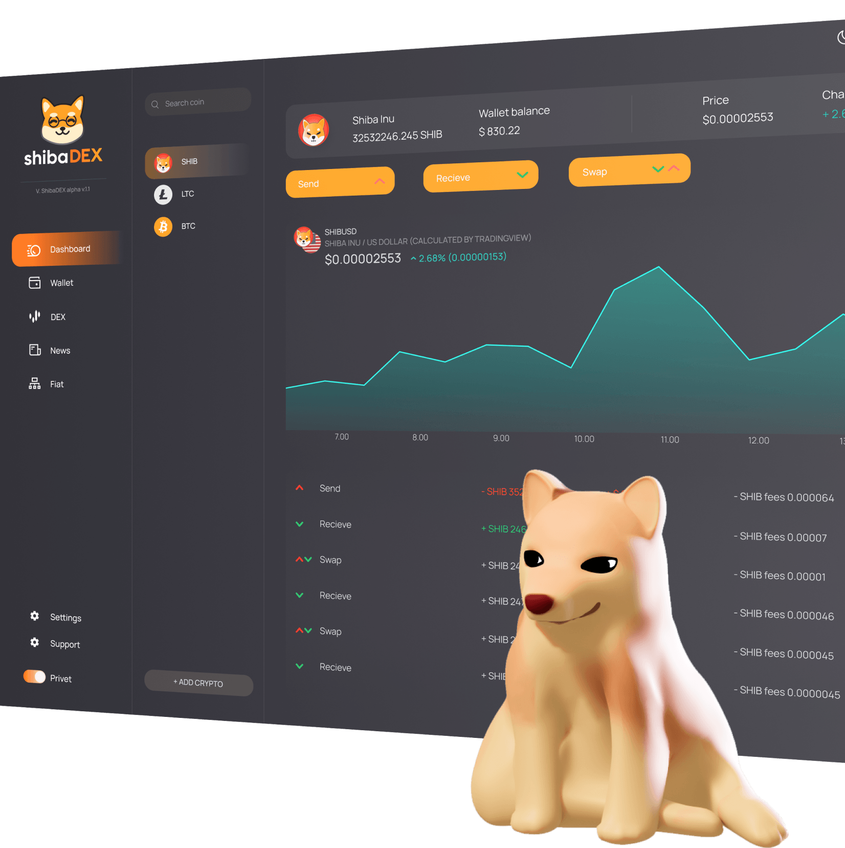 shibaDEX UI